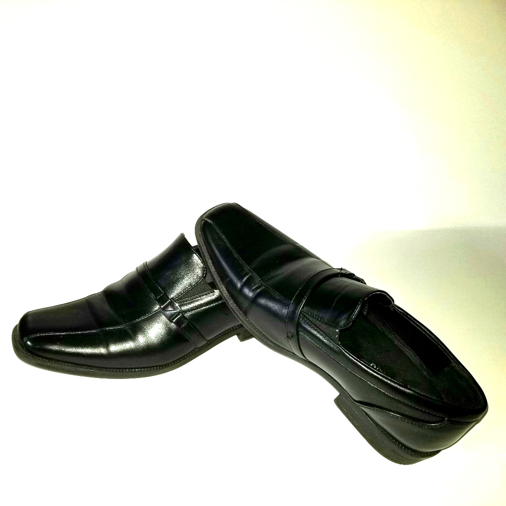 Perry Ellis Mens Black Dress Shoes Size 7